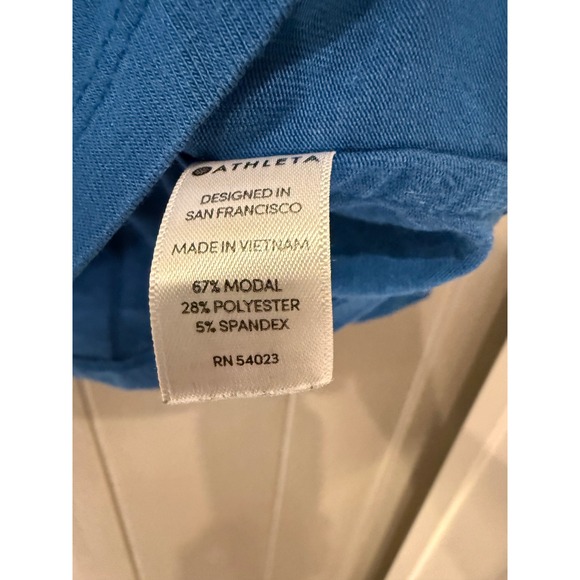 Athleta V Neck Long Sleeve Top Womens Small Blue‎ Relaxed Everyday - Picture 3 of 7